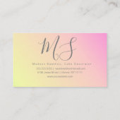 カップケグラデーションーキベーキングケーキデコレーター振りかける 名刺 (裏面)