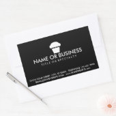 カップケシンプルーキ名刺シール 長方形シール (封筒)