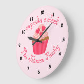 カップケパーソナライズされたーキッチンクロック ラージ壁時計 (傾斜)