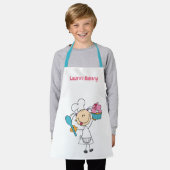 カップケパーソナライズされたーキベーカリーエプロン エプロン (着用した状態)