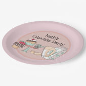 カップケパーソナライズされたーキベーキングパーティー ペーパープレート (アングル)