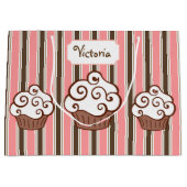 カップケパーソナライズされたーキ抱き枕 ラージペーパーバッグ (正面)