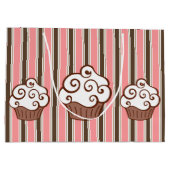 カップケパーソナライズされたーキ抱き枕 ラージペーパーバッグ (裏面)