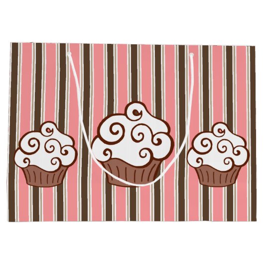 カップケパーソナライズされたーキ抱き枕 ラージペーパーバッグ