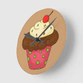 カップケパーソナライズされたーキ時計 ラウンド壁時計 (傾斜)