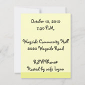 カップケパーソナライズされたーキ誕生日招待状 招待状 (裏面)