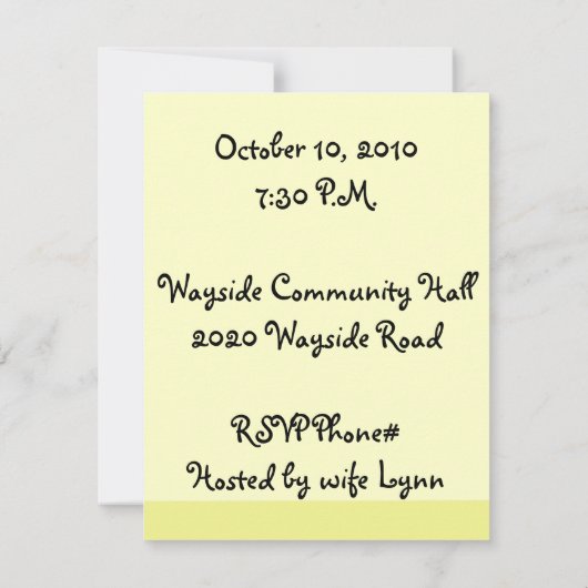 カップケパーソナライズされたーキ誕生日招待状 招待状 (裏面)