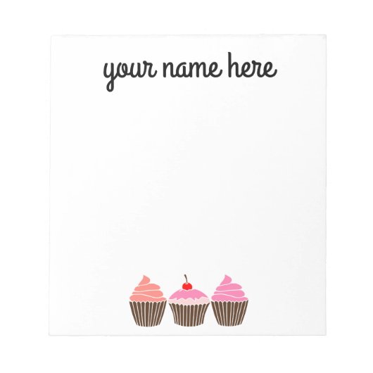 カップケパーソナライズされたークメモ帳 ノートパッド (正面)