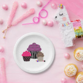 カップケファンシーーキ ペーパープレート (パーティー)
