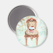 カップケフランスのーキビクトリアンスタイル マグネット (正面/裏面)