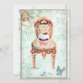 カップケフランスのービクトリアン招待状 招待状 (正面)