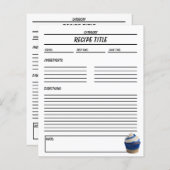 カップケミニマルーキレシピブックテンプレート (正面/裏面)