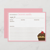 カップケモダンーキパーソナライズされたレシピカード (正面/裏面)