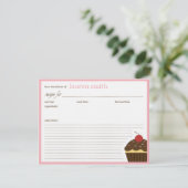 カップケモダンーキパーソナライズされたレシピカード (スタンド正面)