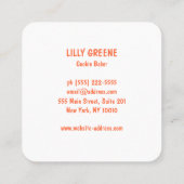 カップケモダンーキベイカー スクエア名刺 (裏面)