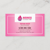 カップケモダンーキベーカリーショップペストリーデザートケーキ 名刺 (裏面)