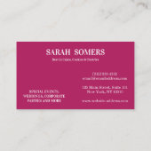 カップケモダンーキベーカリーパティシシェフケータリング縁ど 名刺 (裏面)