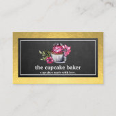 カップケモダンーキベーカリーパティシシェフケータリング縁ど 名刺 (正面)