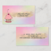 カップケモダンーキベーカリーブラシストロークホログラフィック 名刺 (正面/裏面)