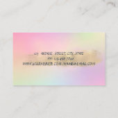 カップケモダンーキベーカリーブラシストロークホログラフィック 名刺 (裏面)