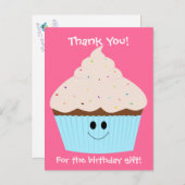 カップケーキありがとうはがき ポストカード (正面/裏面)