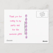 カップケーキありがとうはがき ポストカード (裏面)