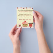 カップケーキおもしろい チラシ (手)