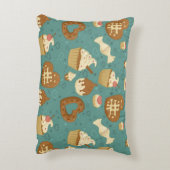 カップケーキおよびキャンデーが付いているパターン アクセントクッション (裏面(縦))