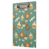 カップケーキおよびキャンデーが付いているパターン クリップボード (左)