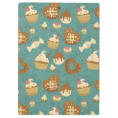 カップケーキおよびキャンデーが付いているパターン クリップボード (裏面)