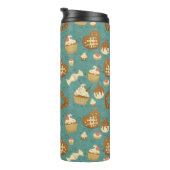 カップケーキおよびキャンデーが付いているパターン タンブラー (回転右)