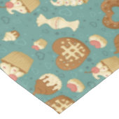 カップケーキおよびキャンデーが付いているパターン テーブルクロス (アングル)