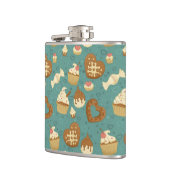 カップケーキおよびキャンデーが付いているパターン フラスク (左)