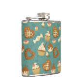 カップケーキおよびキャンデーが付いているパターン フラスク (右)