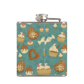 カップケーキおよびキャンデーが付いているパターン フラスク (裏面)