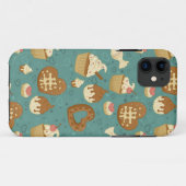 カップケーキおよびキャンデーが付いているパターン Case-Mate iPhoneケース (裏面(横))
