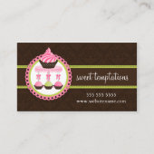 カップケーキおよびケーキのポップのベーカリー 名刺 (正面)