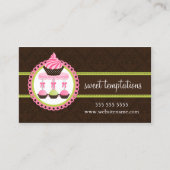 カップケーキおよびケーキのポップのベーカリー 名刺 (正面)