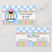 カップケーキおよびケーキのポップのベーカリー 名刺 (正面/裏面)