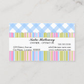 カップケーキおよびケーキのポップのベーカリー 名刺 (裏面)