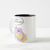 カップケーキおよびバター幸せな母の日! ツートーンマグカップ (正面左)