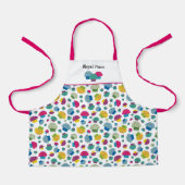 カップケーキお洒落イラストレーションパターン エプロン (正面)