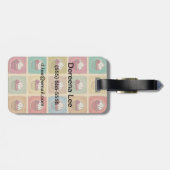 カップケーキから成っているヴィンテージパターン ラゲッジタグ (裏面横)