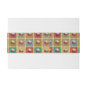 カップケーキから成っているヴィンテージパターン 招待状ベリーバンド (裏面例)