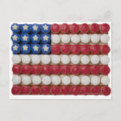 カップケーキから成っている米国旗 ポストカード (正面)