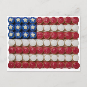 カップケーキから成っている米国旗 ポストカード