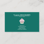 カップケーキかわいいロイヤリティカード 名刺 (裏面)