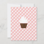 カップケーキがきれいに整形 招待状 (裏面)