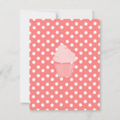 カップケーキがきれいに整形 招待状 (裏面)