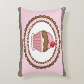 カップケーキが付いているバースデー・カード アクセントクッション (正面(垂直))